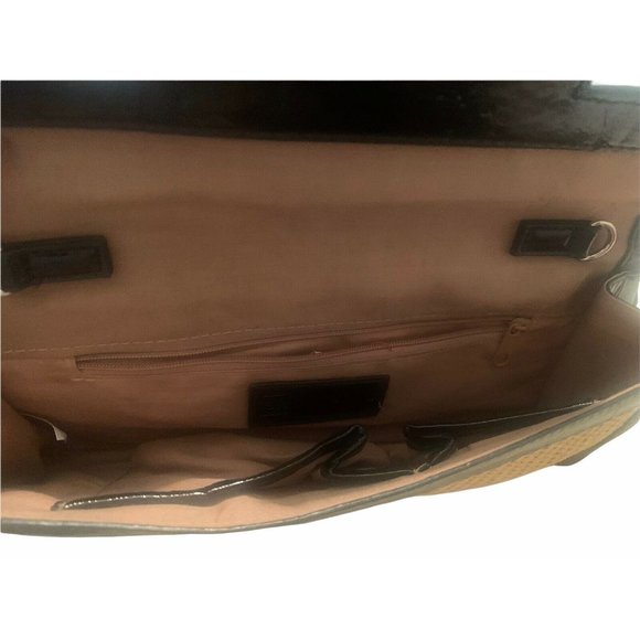 SR Squared by Sondra Roberts Straw Black Clutch Pu - Picture 5 of 12